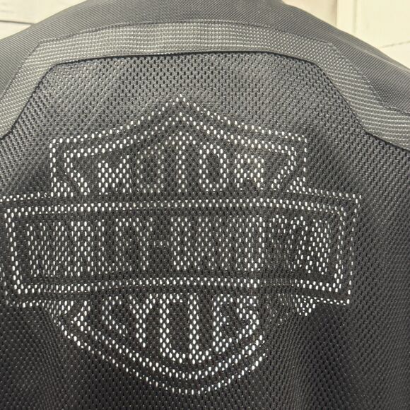 Harley-Davidson Mesh Motorcycle Jacket Liquid Solutions Straw Flask Hydration XL - Picture 3 of 16